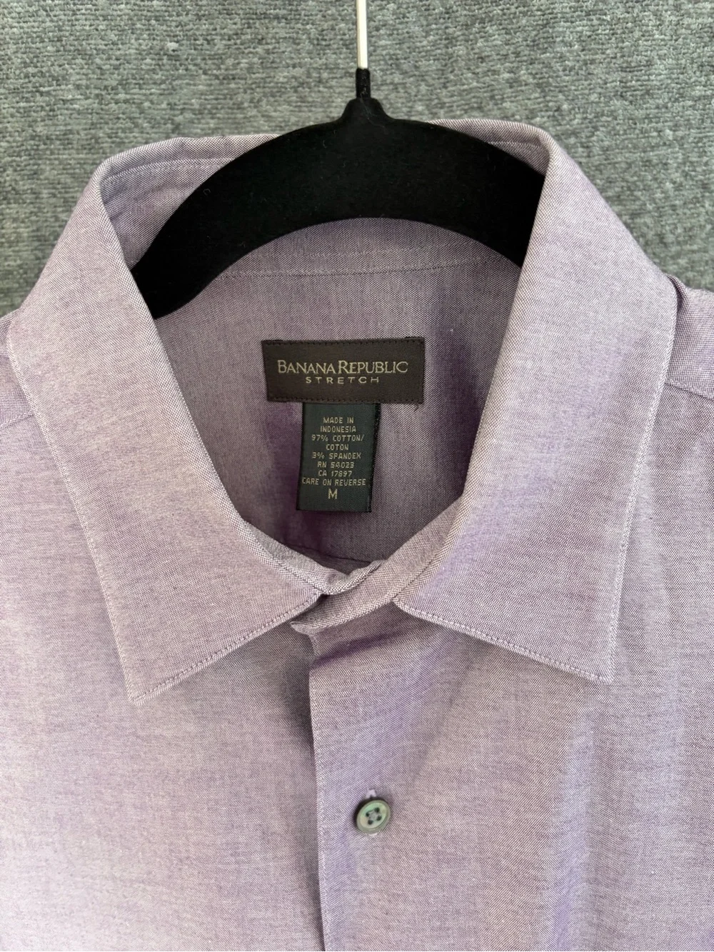 Banana Republic Lavender Stretch Men's Dress Shirt Size M